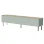 TV spintelė cama meble FELLINI 200x40x52 cm, alyvuogės rėmas su aliejumi apdorotu ąžuolo viršumi