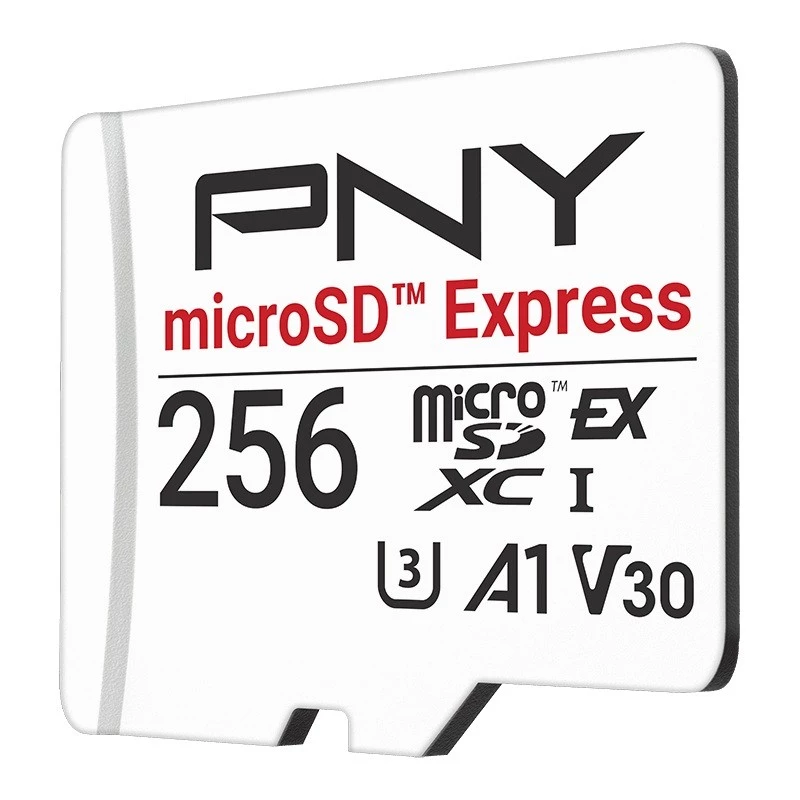 MicroSDXC atminties kortelė PNY microSD Express 256 GB UHS‑I Skaitymas 890 MB/s Rašymas 750 MB/s U3 V30