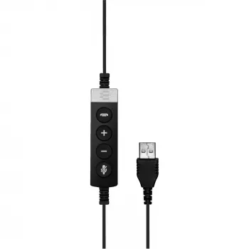 EPOS IMPACT SC 660 USB ML Ausinės su mikrofonu, laidinės, USB-A, juodos ir sidabrinės spalvos