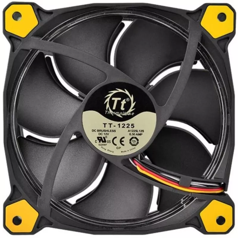 Thermaltake Riing 14 LED 140 mm korpuso ventiliatorius juodas/geltonas