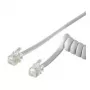 Wentronic Goobay Telefono ragelio spiralinis laidas CCA (varinis aliuminis), baltas, 4 m – RJ10 kištukas (4P4C) prie RJ10 kištuko (4P4C) (68601)