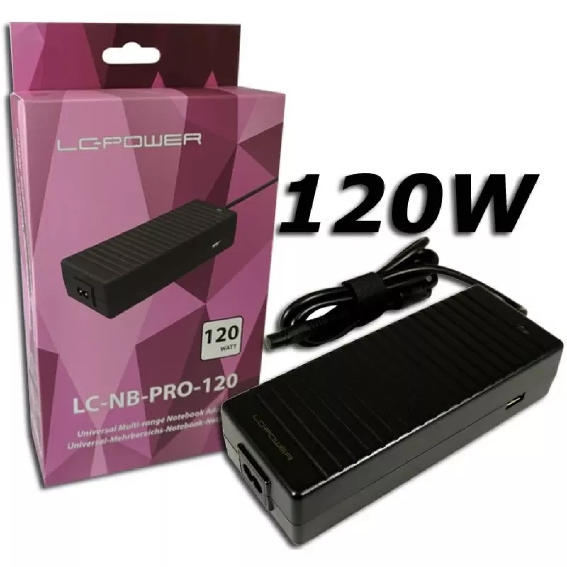 Universalus nešiojamojo kompiuterio maitinimo adapteris LC-Power LC-NB-PRO-120