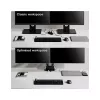 Manhattan Dvigubas laikiklis monitoriams ir televizoriams (dujinis spyruoklinis) su įmontuotu dokstacija, iki 27 colių ekranams, 7 prievadai: Ethernet, HDMI (x2), USB-A (x3) ir USB-C, USB-C galios tiekimas 100 W, VESA 75x75 ir 100x100 mm