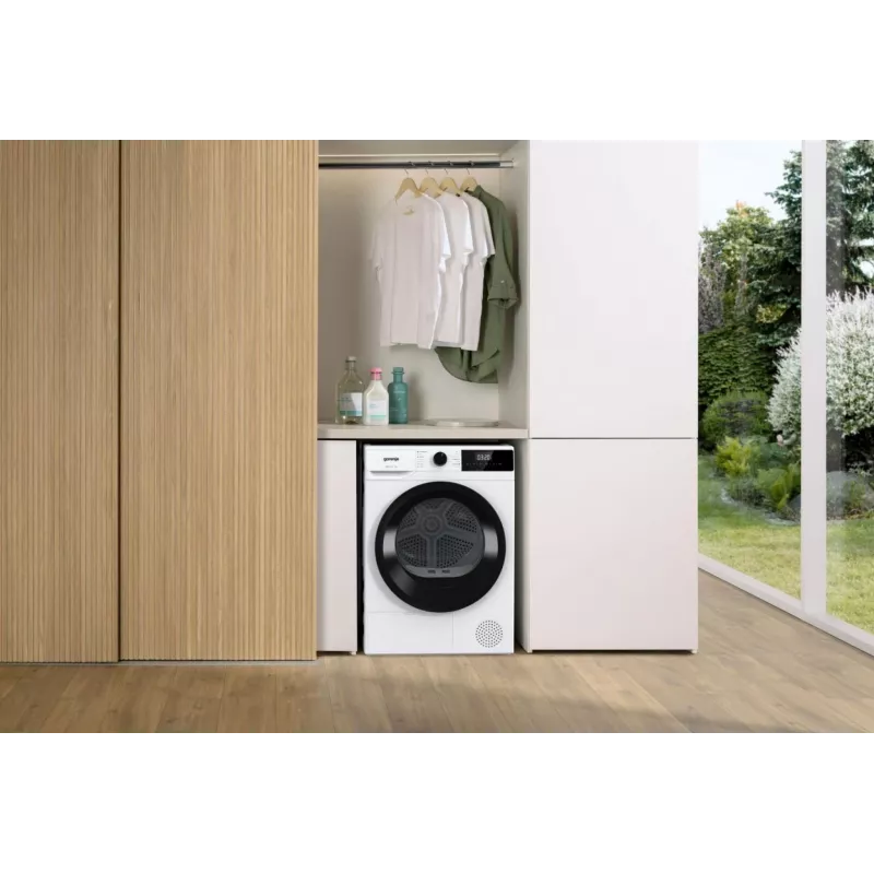 Gorenje D2HNE7E Džiovinimo mašina | Energijos klasė E | Priekinis pakrovimas | 7 kg | Šilumos siurblys | LED | Gylis 51 cm | Balta