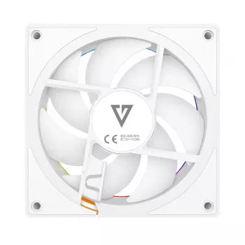 Kompiuterio ventiliatorius MODECOM VOLCANO LOOP 120 ARGB Reverse Fan Baltas 120 mm, PWM, 400–1400 RPM