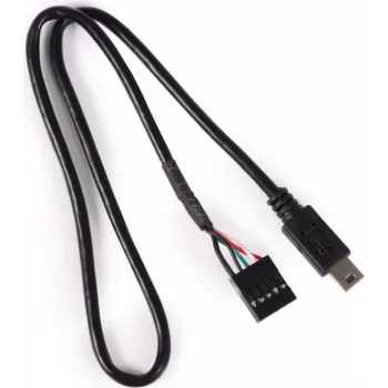 Alphacool 18171 Mini-USB prie pagrindinės plokštės 5 kontaktų laidas 0,4 m juodas