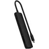 Satechi 7-in-1 USB-C Slim Multiport Adapter su Ethernet (USB-C PD, 2x USB-A, HDMI 4K, Ethernet, micro/SD kortelių skaitytuvas) (Juoda)