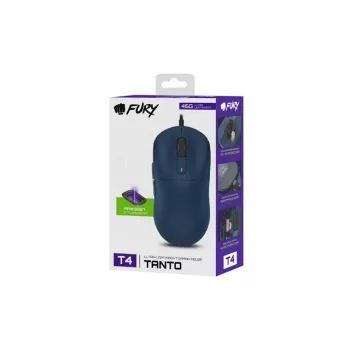 FURY TANTO T4 žaidimų pelė 12000DPI RGB mėlyna programuojama
