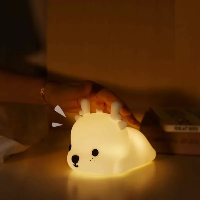 Nakties šviesa Tellur TLL441161 Baby Deer LED švelnus švytėjimas, kompaktiška naktinė lemputė