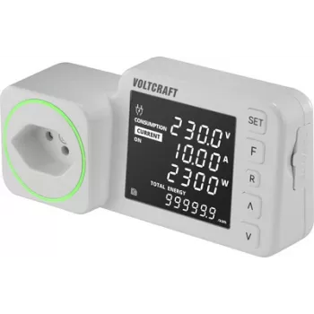 Voltcraft SEM5000 CH Dual energijos sąnaudų matuoklis su sąnaudų prognoze ir aliarmo funkcija (VC-16107435)