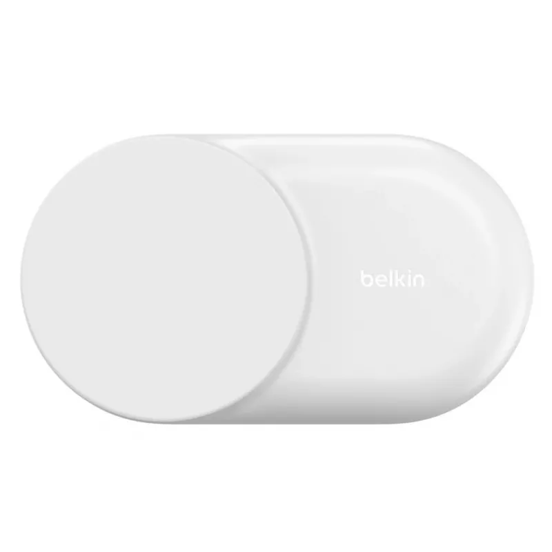 Belaidinis įkroviklis Belkin UltraCharge 25W Qi2 3 viename magnetinis įkroviklis EU baltas apvalus