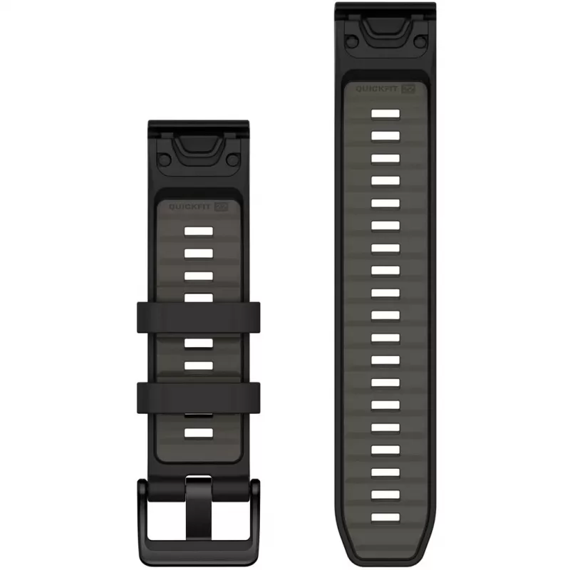 Garmin QuickFit 010-13392-00 juoda pilka 22 mm silikoninis dirželis