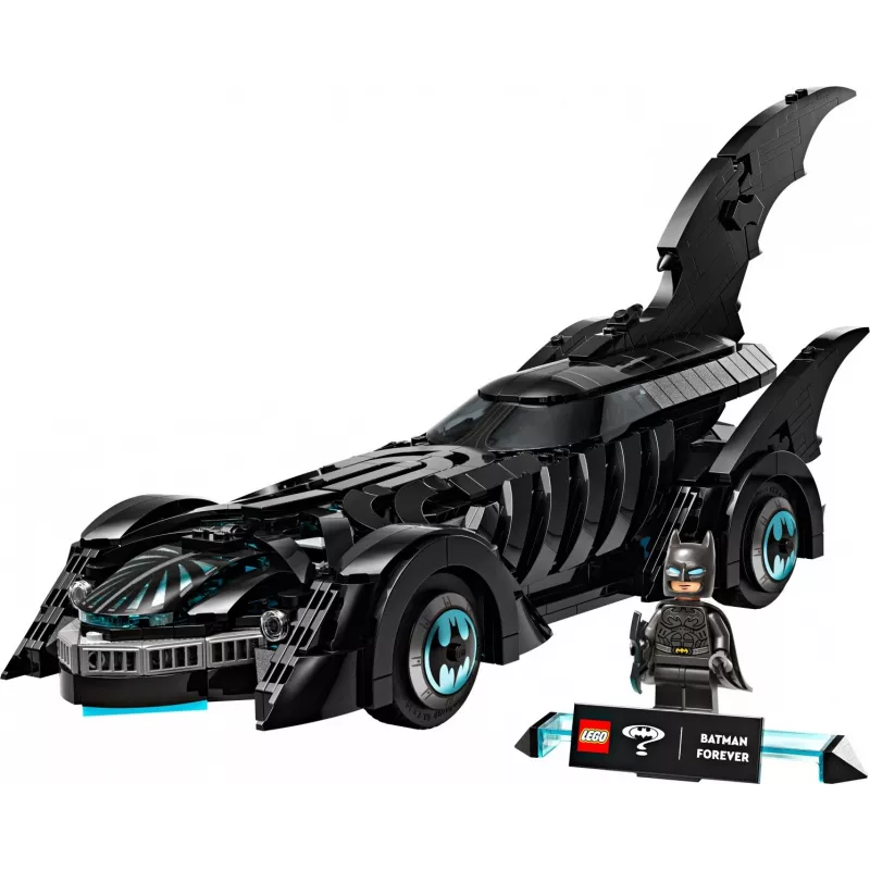 LEGO konstruktorius DC Super Heroes Betmobiliui iš filmo „Betmenas amžiams“ 76304 — 909 dalių, 1 minifigūrėlė, rekomenduojamas amžius 12+