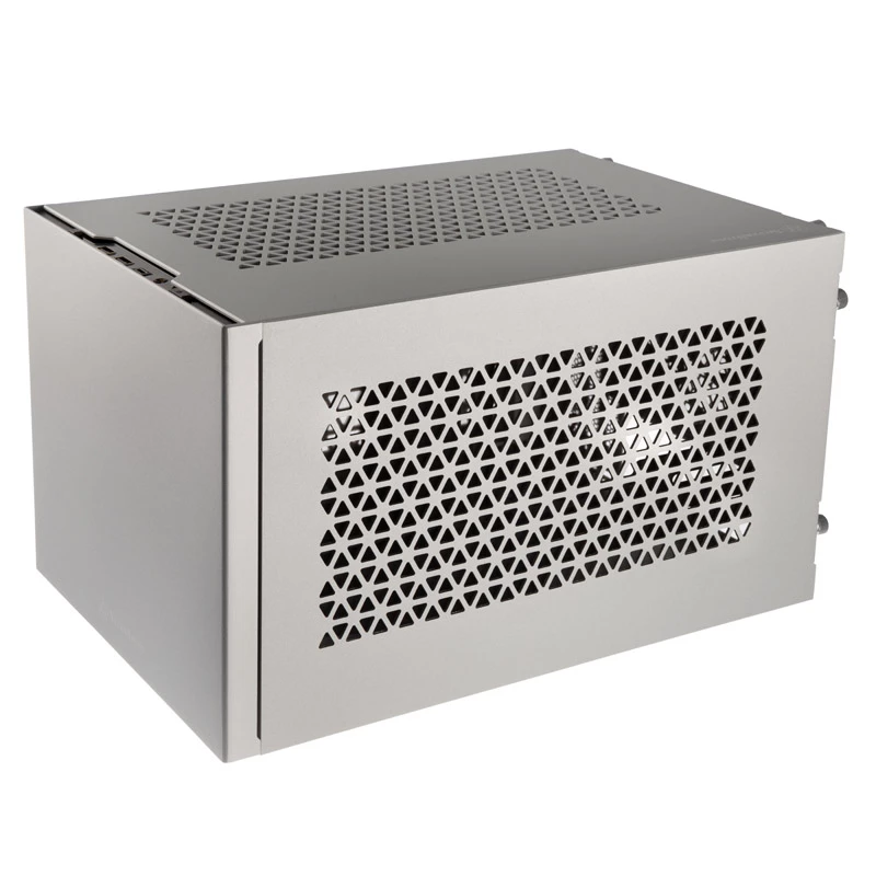 Mini-ITX korpusas SILVERSTONE SST-SG15S, sidabrinis aliuminis kompaktiškas korpusas