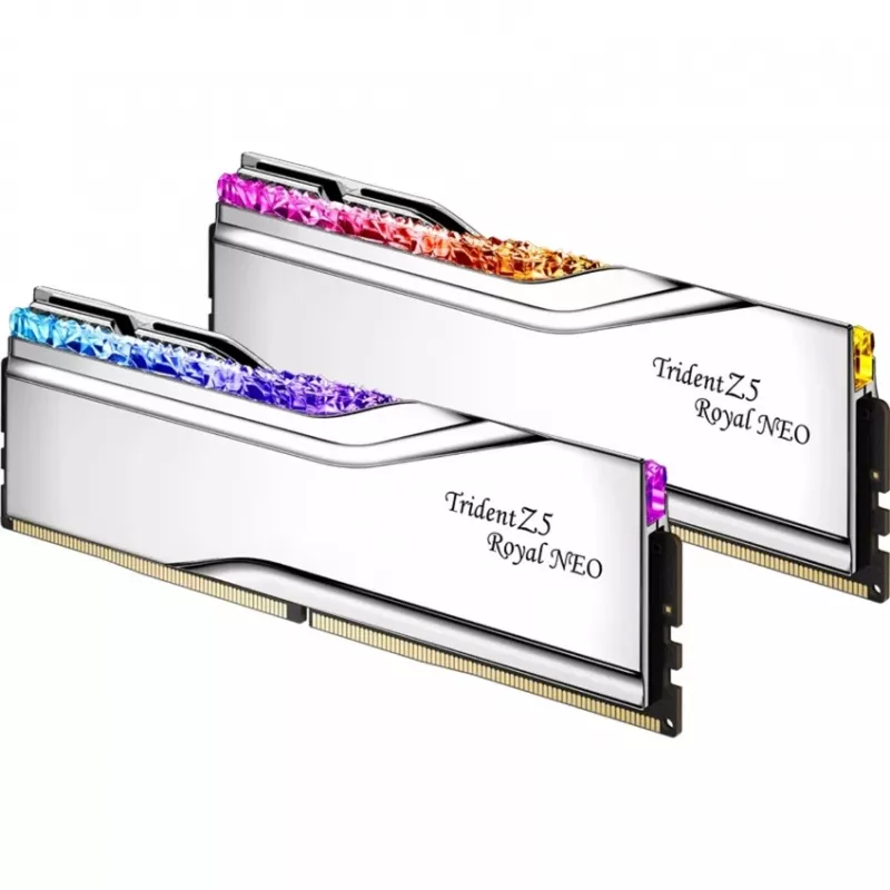 G.Skill Trident Z5 Royal NEO RGB EXPO 32GB (2x16GB) DDR5 PC5-48000C28 6000MHz sidabrinė