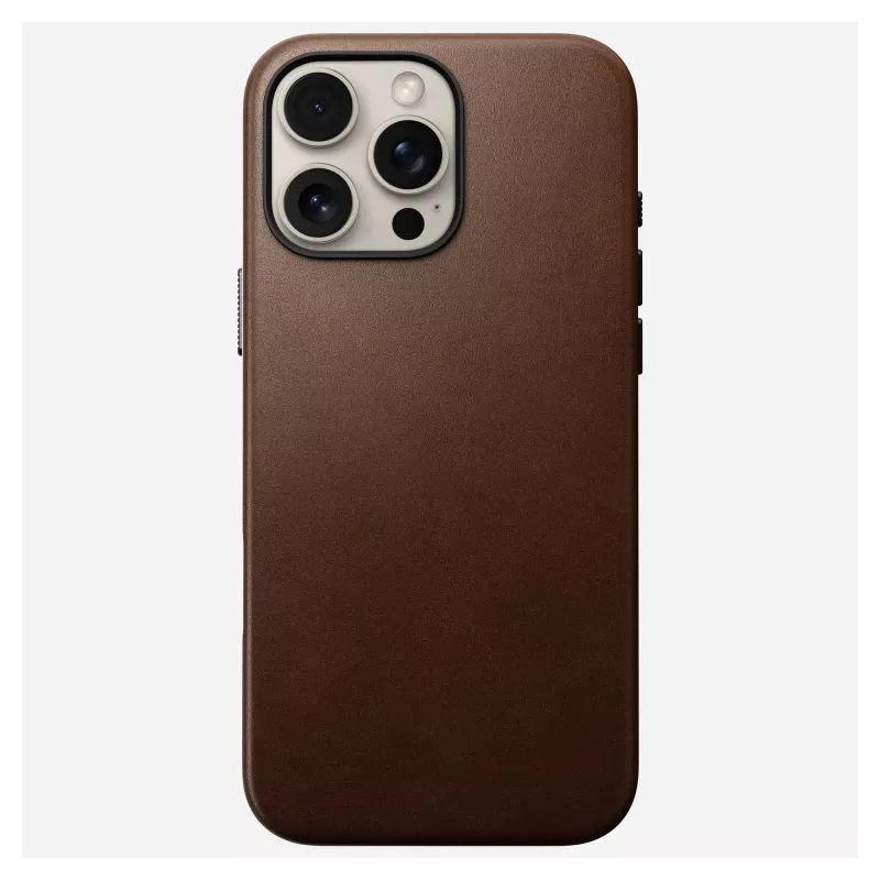 Odinė dėklas Nomad NM01389385, skirtas iPhone 16 Pro Max, 17,5 cm (6,9 colio), rudas, aliuminis/PC/mikropluoštas/oda