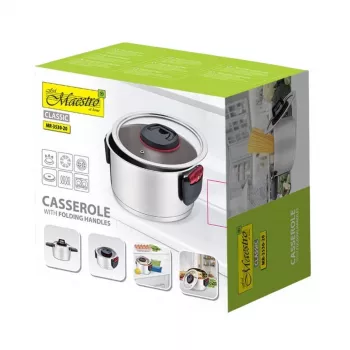 Puodas Maestro MR-3530-20 su sulankstomomis rankenomis, 3,2 l