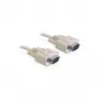 DeLOCK RS-232 serialinis kabelis 10 m smėlio spalvos DB-9 82983