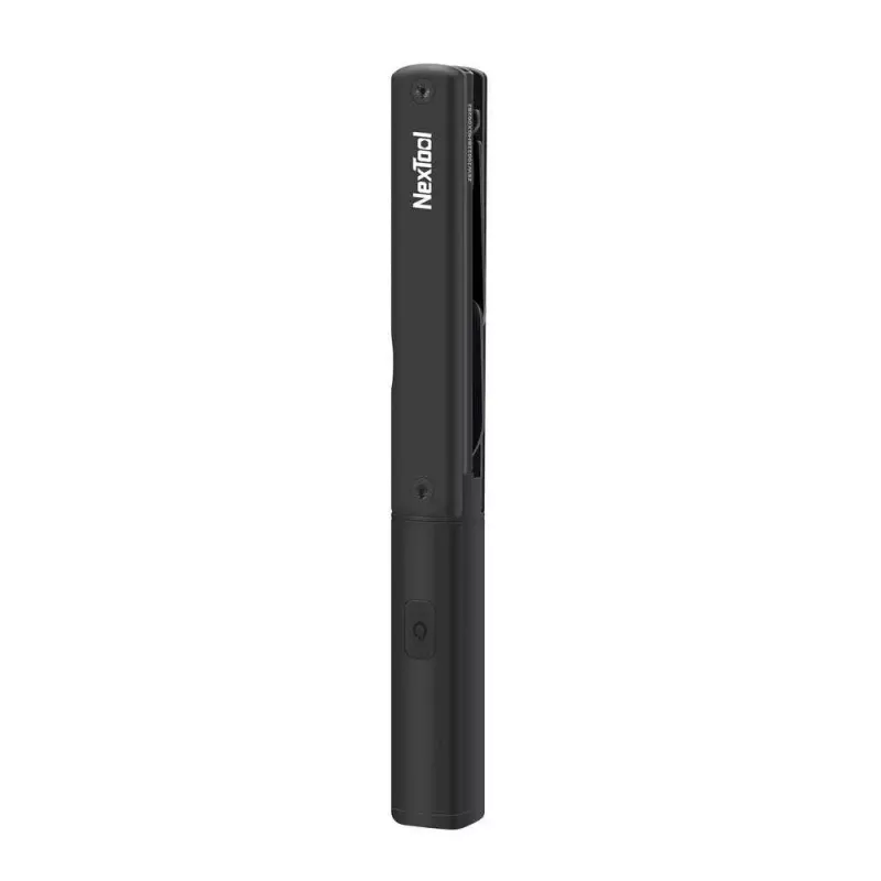 Daugiafunkcis rašiklis-žibintuvėlis Nextool NE20026 — LED 50 lm, 90 min veikimo, nerūdijančio plieno peiliukas, žirklės, USB-C, aliuminis, 125×15 mm, 38 g