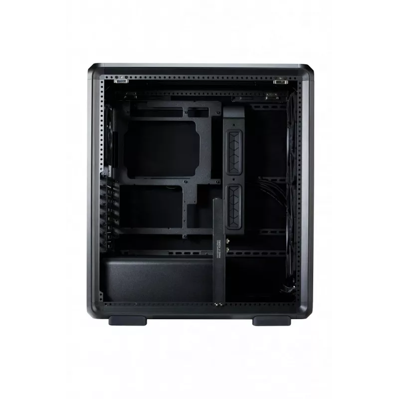 PC korpusas Cooler Master MasterFrame 500 Mesh – juodas su permatomu šonu, ATX/EATX, 2x200 mm priekyje, 1x120 mm gale