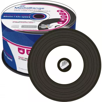MediaRange MR226 CD-R 700MB 52x 50 vnt. tušti diskai vinilo dizainu