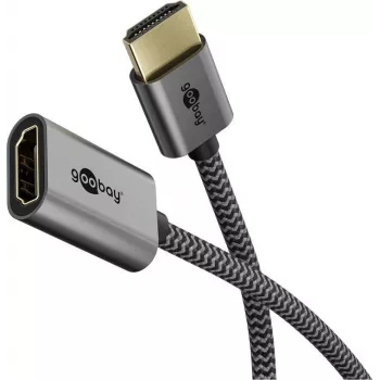 Ultra High-Speed HDMI-Flexiadapter, laidas juodas/auksinis