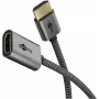 Ultra High-Speed HDMI-Flexiadapter, laidas juodas/auksinis