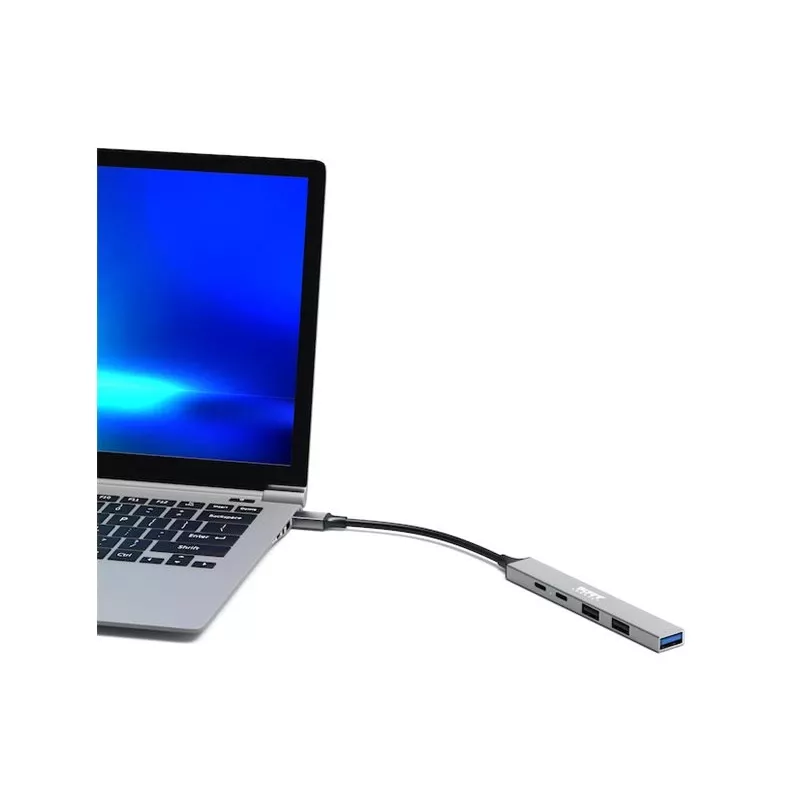 USB šakotuvas Port Designs 900163 Type-C 5000 Mbit/s sidabrinis