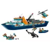 Konstruktorius LEGO City Arkties tyrinėjimų laivas 60368 — 815 dalių, 7+ metai, 4 minifigūrėlės