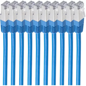Tinklo kabelis ShiverPeaks BS75711-HB-SET10 1 m Cat6 S/FTP mėlynas