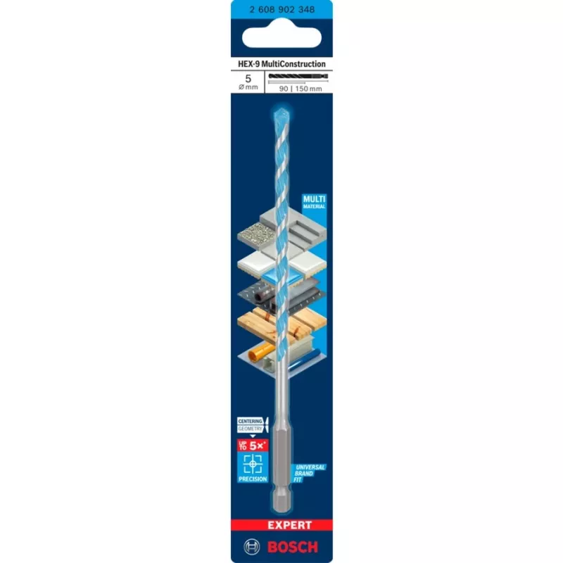 Gręžtuvas betonui Expert HEX-9 Multi Construction O 5 mm 1 vnt (2608902348)