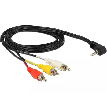 Vaizdo kabelio adapteris DeLOCK 84504 1,5 m 3,5 mm 3 x RCA Juodas