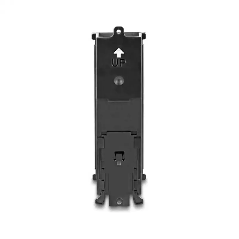 DELOCK Keystone Holder 8 prievadų pasukamas laikiklis DIN bėgiui arba sienai, juodas, 78×154×55 mm
