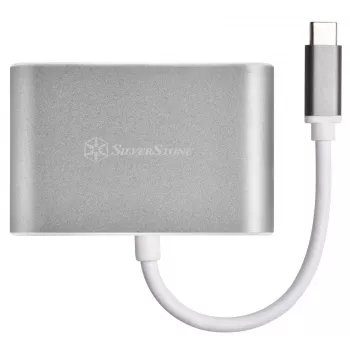 Išorinis vaizdo adapteris SILVERSTONE EP16 USB-C 3.1 su HDMI ir VGA išėjimais