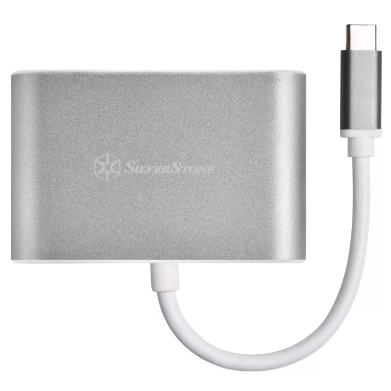 Išorinis vaizdo adapteris SILVERSTONE EP16 USB-C 3.1 su HDMI ir VGA išėjimais