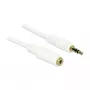 Garso kabelis 3,5 mm M-M Delock 83763 0,5 m baltas