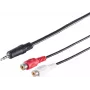 Garso kabelis ShiverPeaks 30771-1.5 — 3,5 mm stereo į 2 RCA (1,5 m)