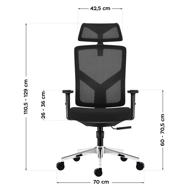 Biuro kėdė mark adler Manager 3.3 Juoda – ergonomiškas dizainas, sukamas pagrindas