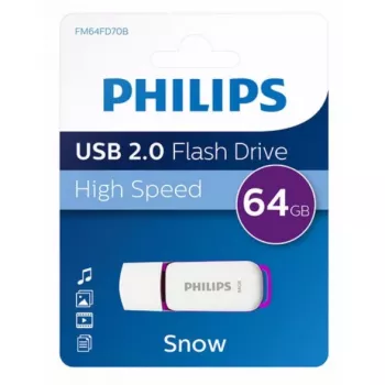 Philips FM64FD70B USB atmintukas 64 GB USB-A 2.0 violetinis, baltas