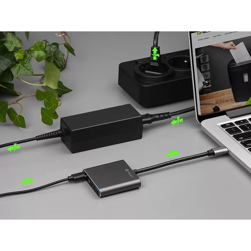 Adapteris TRACER A-1, USB-C į HDMI 4K, USB 3.0, PD 100W