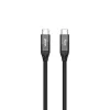 USB-C laidas Unitek C14100ABK01-2M — 2 m, 100 W galios tiekimas, 40 Gbps duomenys