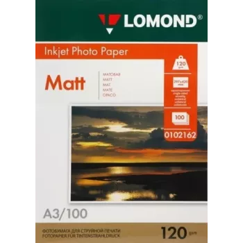 Lomond foto rašalinio spausdintuvo matinis popierius 120 g/m² A3, 100 lapų