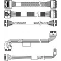 Lenovo ThinkSystem SR650 V3 3,5 colio/2,5 colio korpuso priekinio plėstuvo pagrindinės plokštės SAS/SATA kabelių rinkinys 4X97A87505