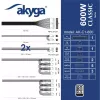 Akyga Classic AK-C1-600 ATX maitinimo blokas 600 W, 80 PLUS, aktyvus PFC, 120 mm ventiliatorius