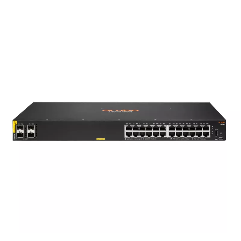 HPE Aruba Networking CX 6000 24G Class4 PoE 4SFP 370W valdomas tinklo jungiklis