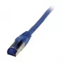 Patch kabelis RJ45 CAT6A 500MHz 0,15m mėlynas S-STP (S/FTP) TPE/LSZH (Superflex) AWG26 Synerg