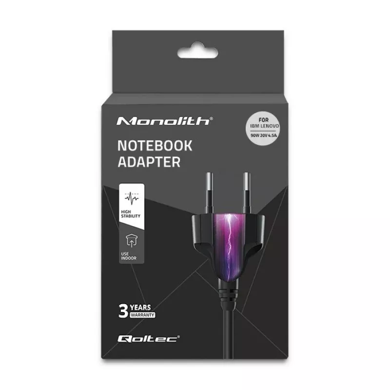 Qoltec 50093 maitinimo adapteris/inverteris 90 W Juodas