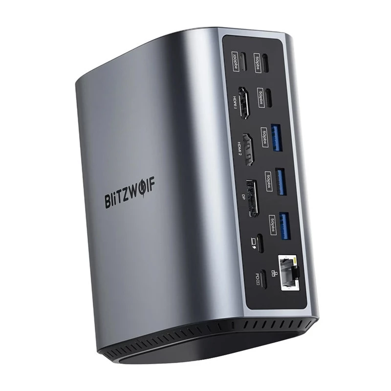 Dokavimo stotelė BlitzWolf BW-TH15 17in1 — 2x HDMI, DisplayPort, 4x USB-C