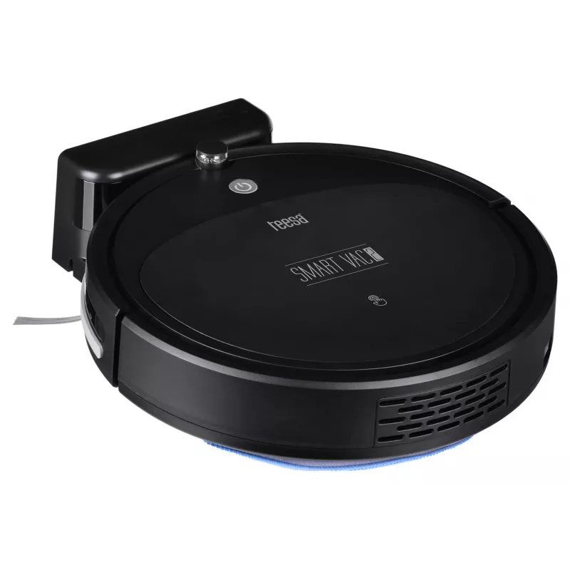 Robotinis dulkių siurblys TEESA Smart VAC 2 – juodas, apvalus, 1000 Pa, Wi-Fi