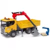 BRUDER Scania Super 560R statybinis sunkvežimis su kranu ir 2 padais